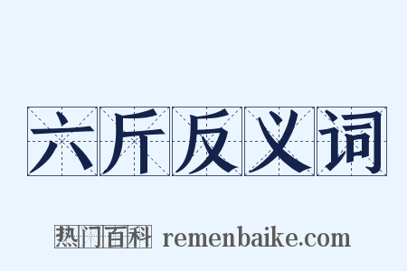 六斤反义词是什么意思的图片